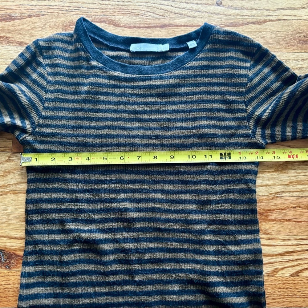 Vince Striped Sweater - Pima Cotton - Medium - Picture 5 of 8